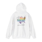 The United Tribe Of America - White Hoodie! Distressed American Pride Flag