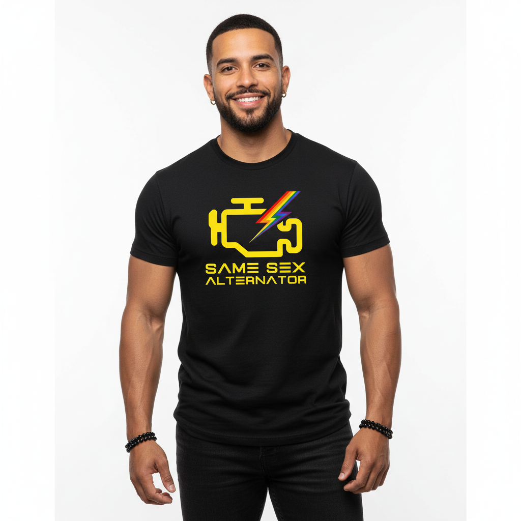 Same Sex Alternator - T-Shirt! Get Your Charge On!