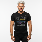 The United Tribe Of America - T-Shirt! Distressed Pride American Flag