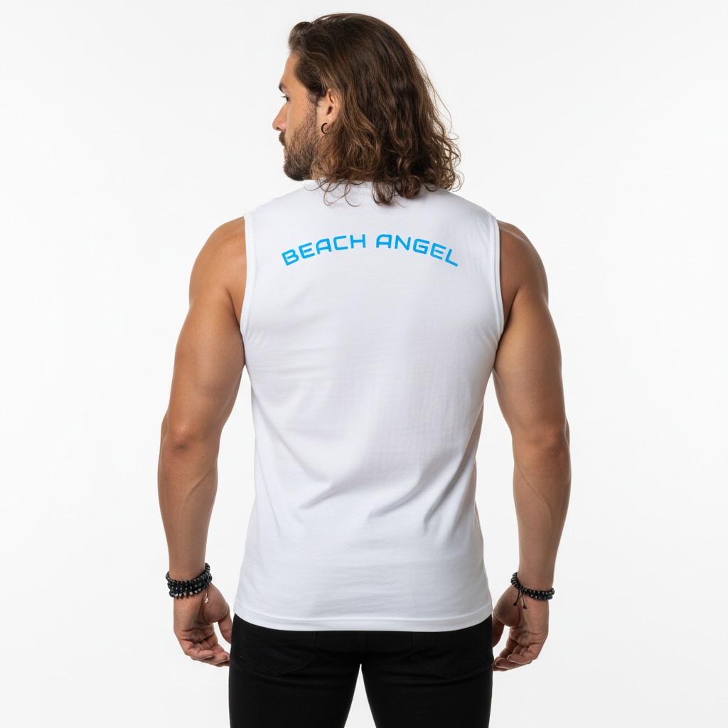 Are You A Beach Angel? - Jersey Muscle Tank! Back & Front Design