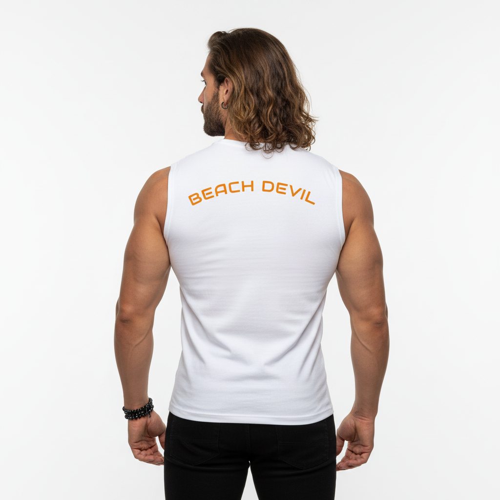 Are You A Beach Devil? - Jersey Muscle Tank! Back & Front Design