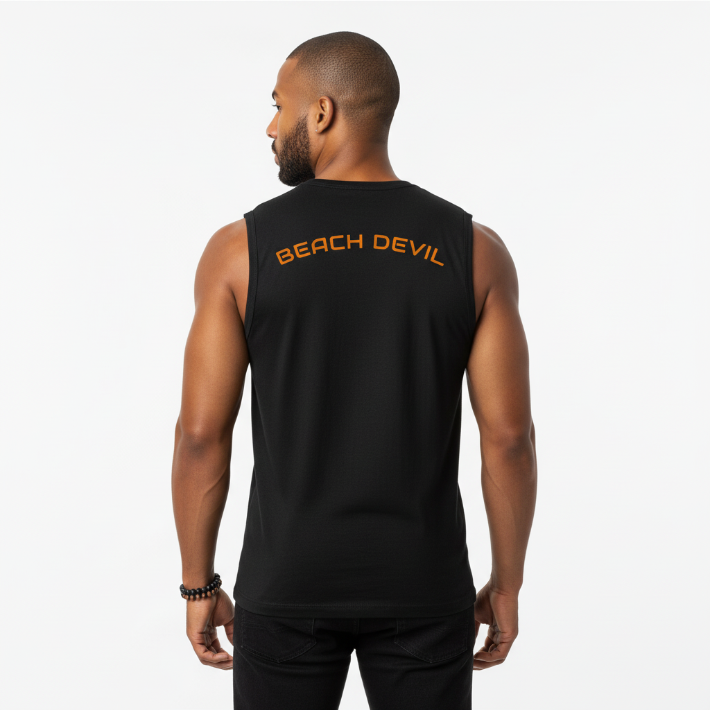 Are You A Beach Devil? - Jersey Muscle Tank! Back & Front Design