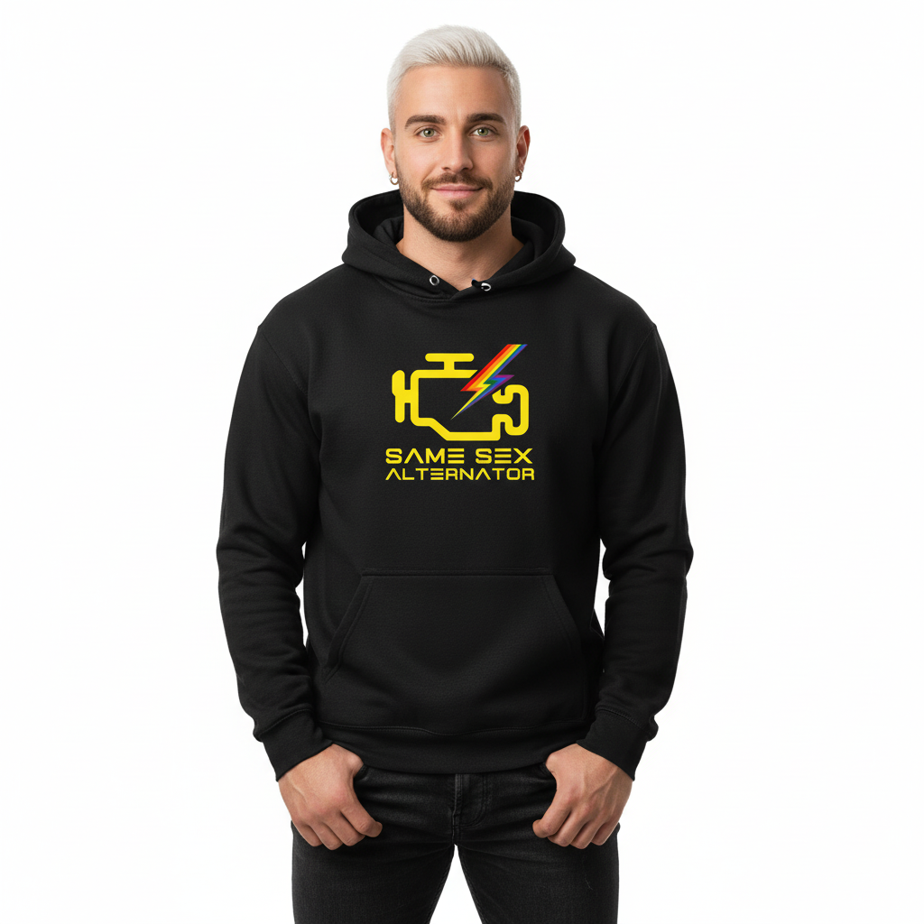 Same Sex Alternator - Hoodie! Get Your Charge On!