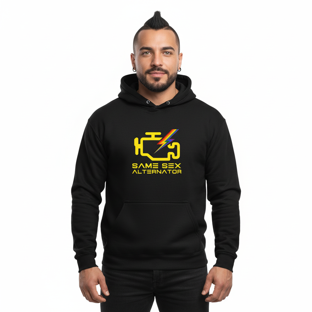 Same Sex Alternator - Hoodie! Get Your Charge On!