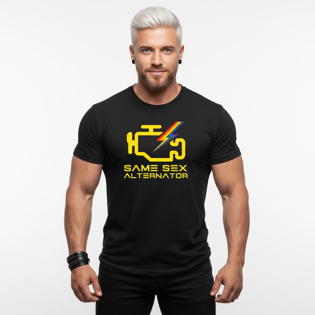 Same Sex Alternator - T-Shirt! Get Your Charge On!