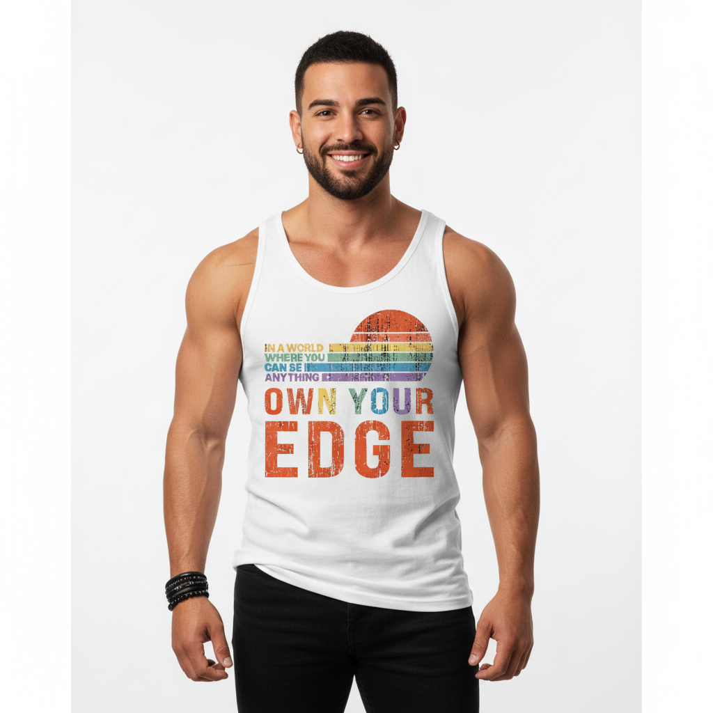 Own Your Edge - Tank Top! In A World Where You Can Anything Be This!