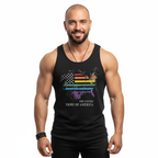 The United Tribe Of America - Tank Top! Distressed Pride American Flag