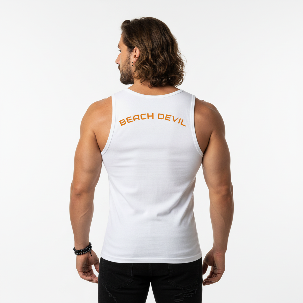 Are You A Beach Devil? - Tank Top! Back & Front Design