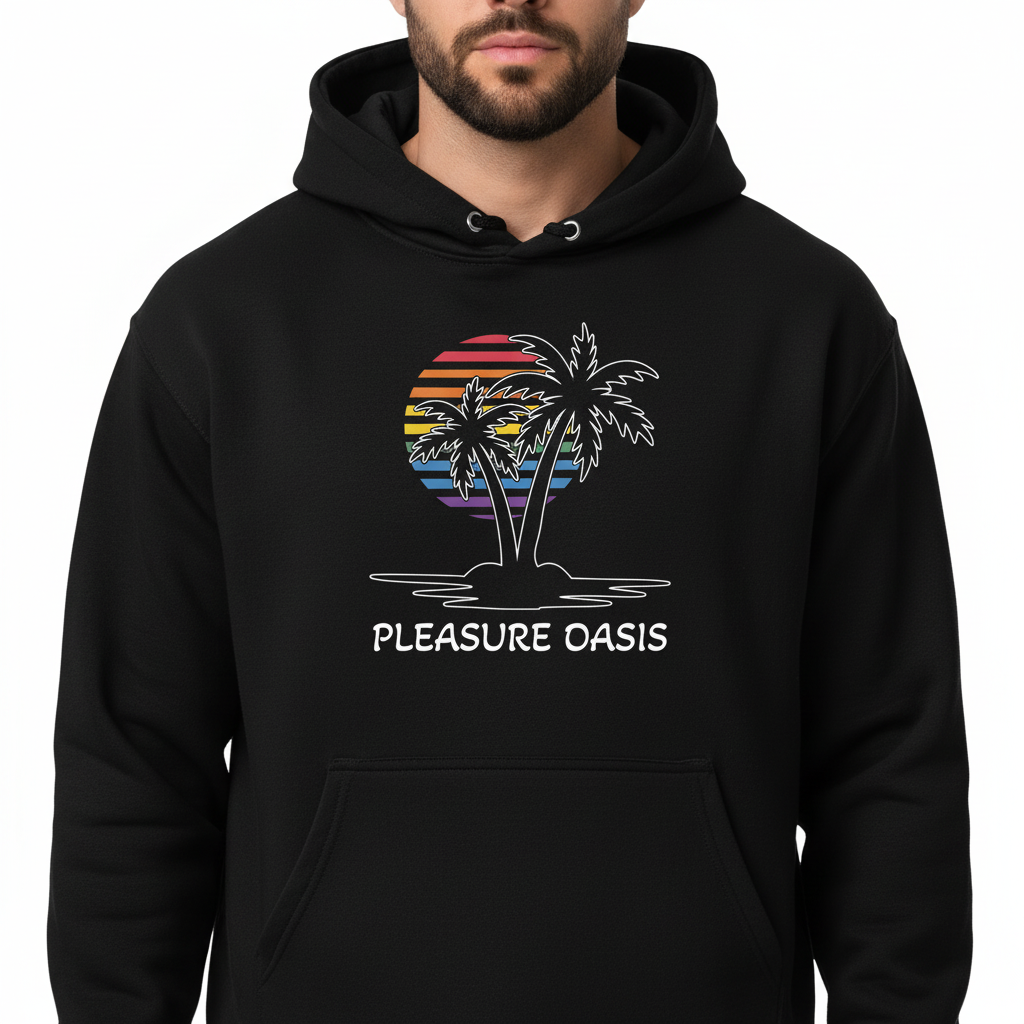 Pleasure Oasis Palm Tree - Hoodie Black On Black