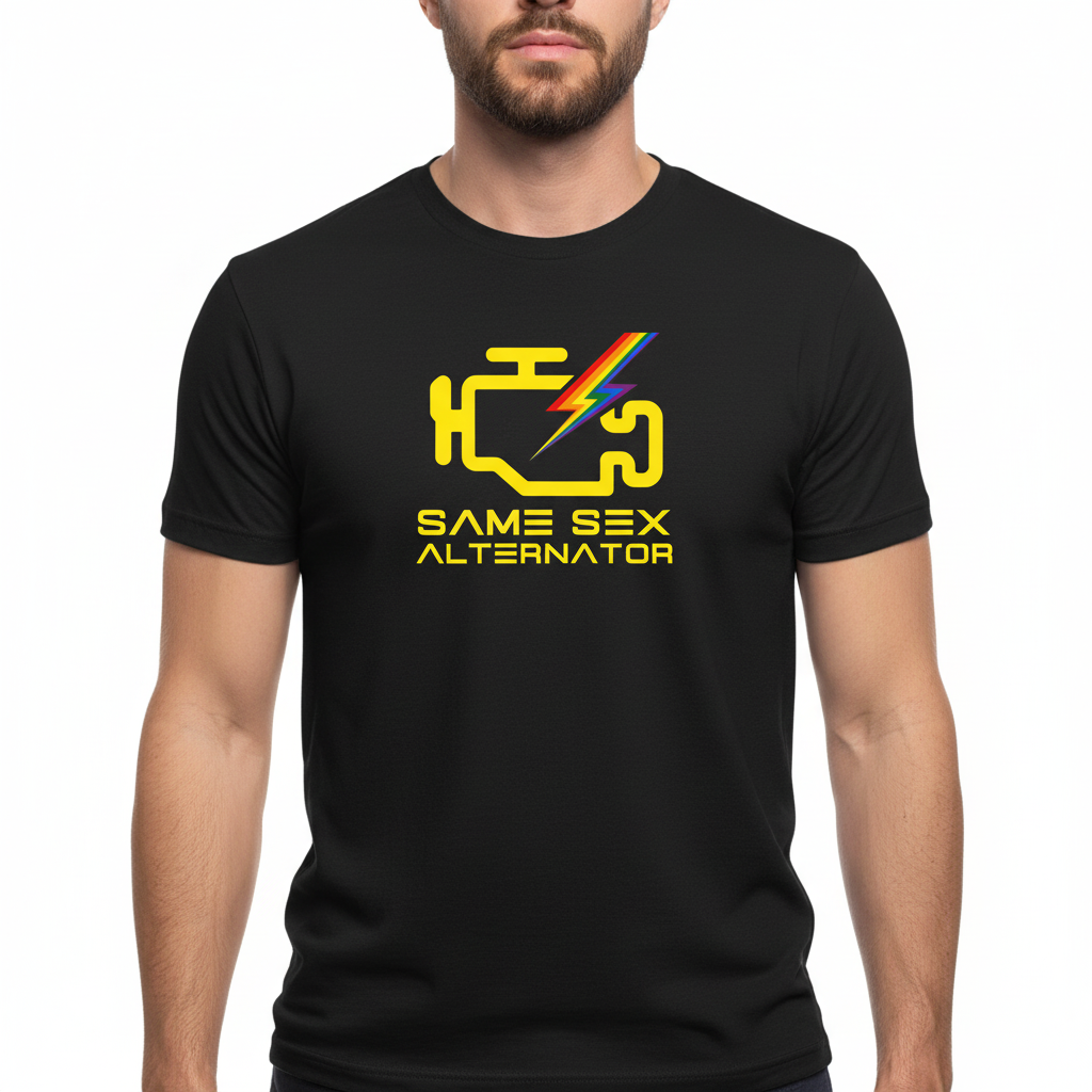 Same Sex Alternator - T-Shirt! Get Your Charge On!