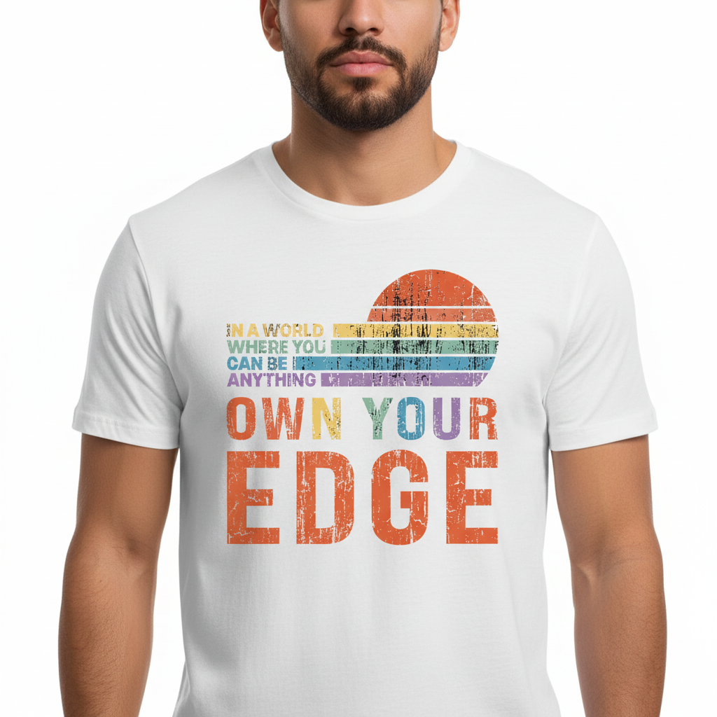 Own Your Edge - T-Shirt! In A World Where You Can Be Anything Be This