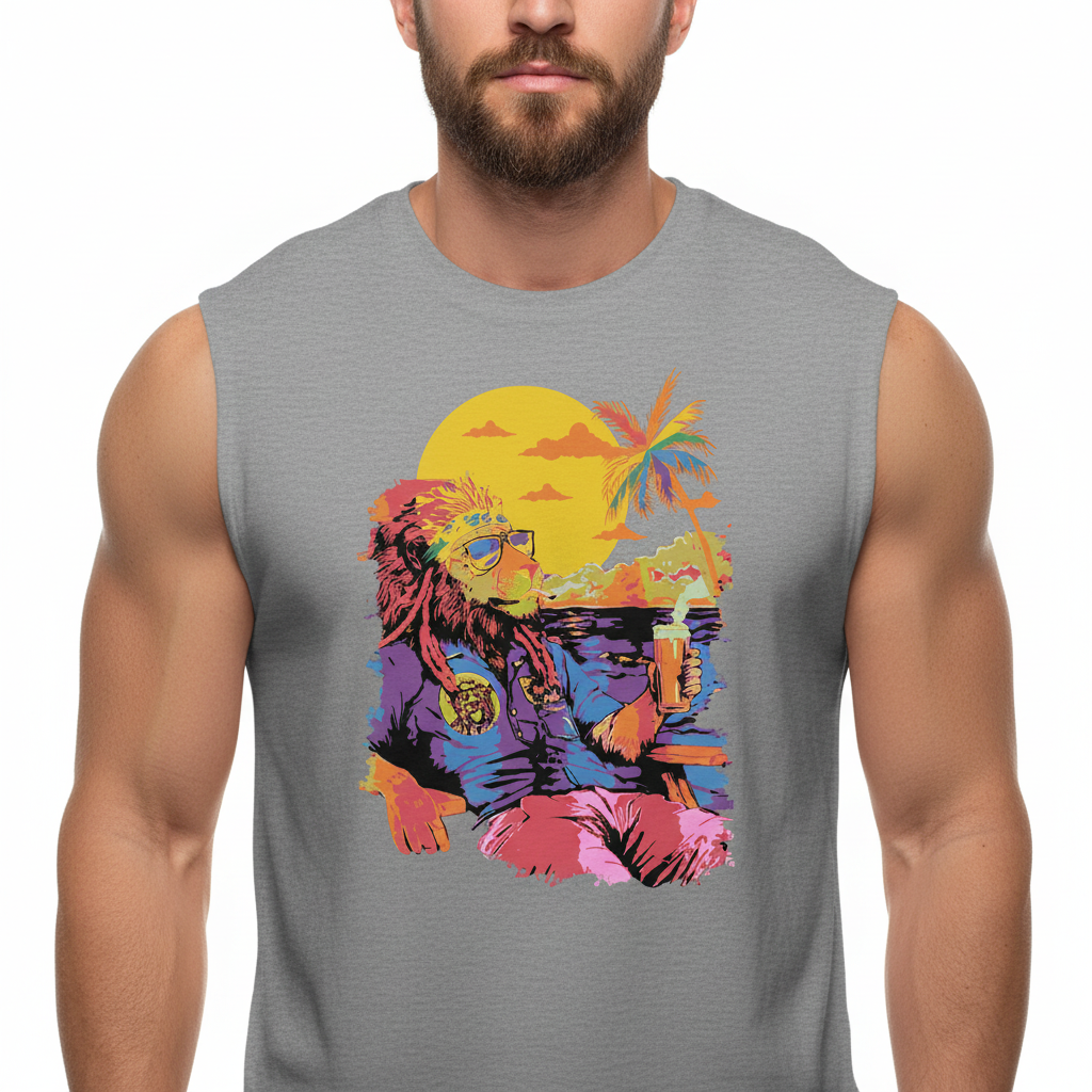 A Queer Lion With Style - Jersey Muscle Tank. Bold & Fun!