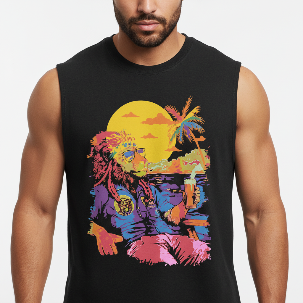 A Queer Lion With Style - Jersey Muscle Tank. Bold & Fun!