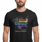 The United Tribe Of America - T-Shirt! Distressed Pride American Flag
