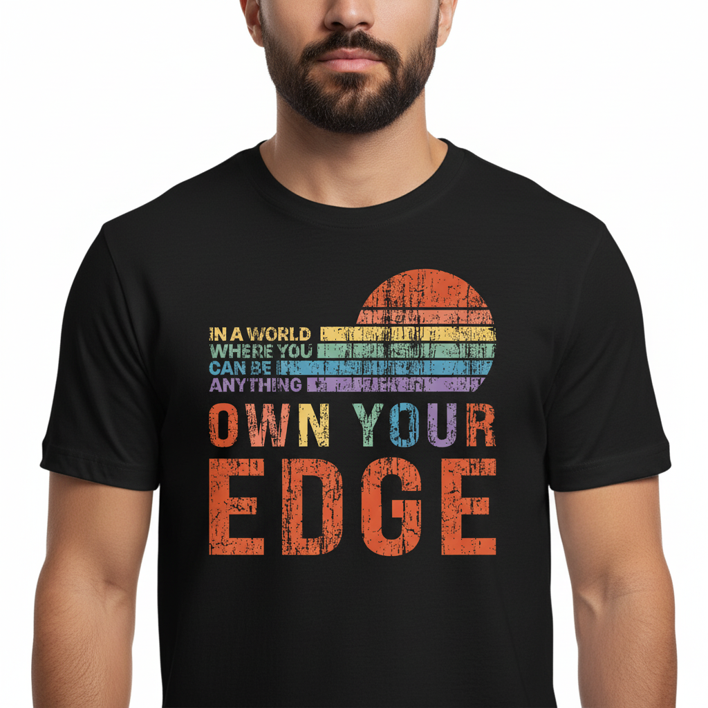 Own Your Edge - T-Shirt! In A World Where You Can Be Anything Be This