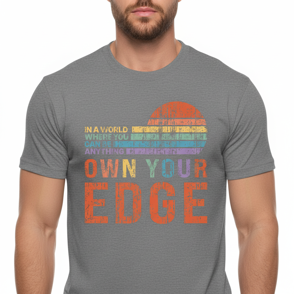 Own Your Edge - T-Shirt! In A World Where You Can Be Anything Be This