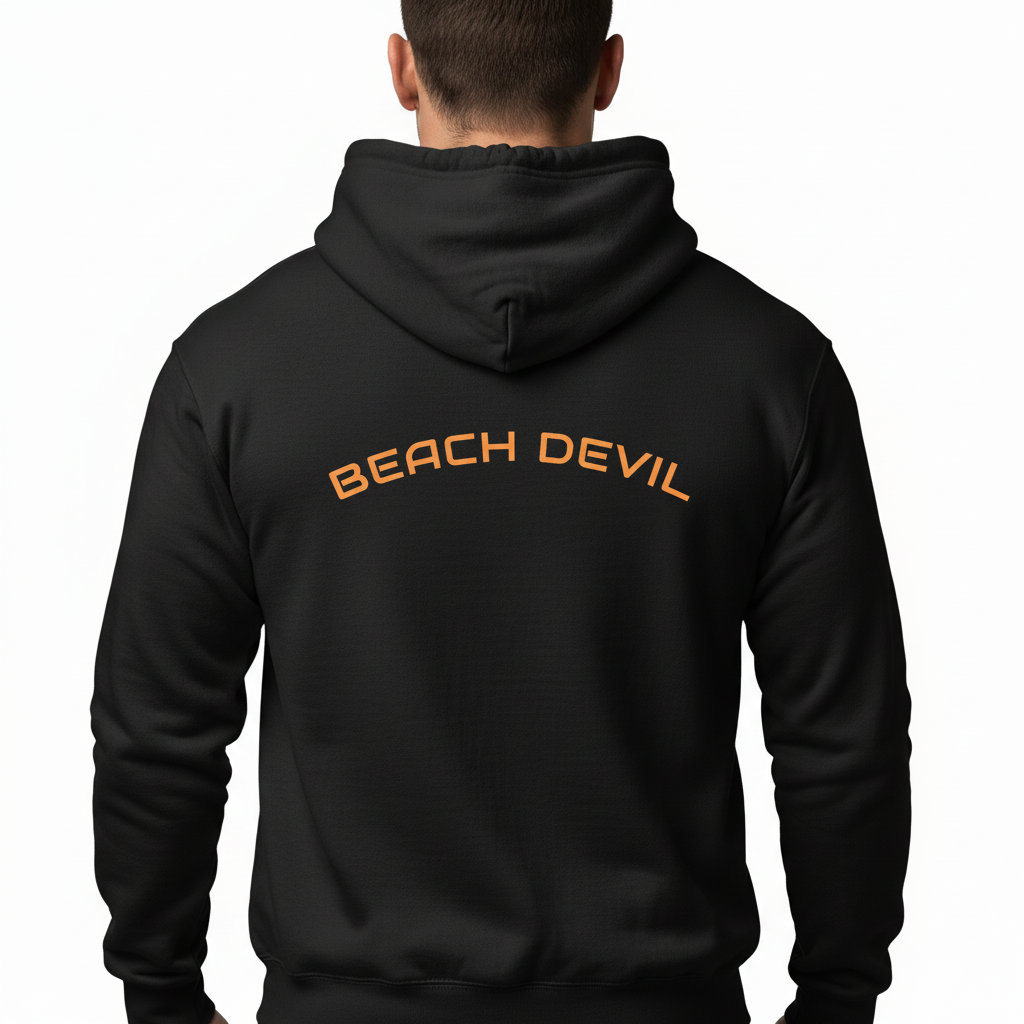 Are You A Beach Devil? - Hoodie! Back & Front Design
