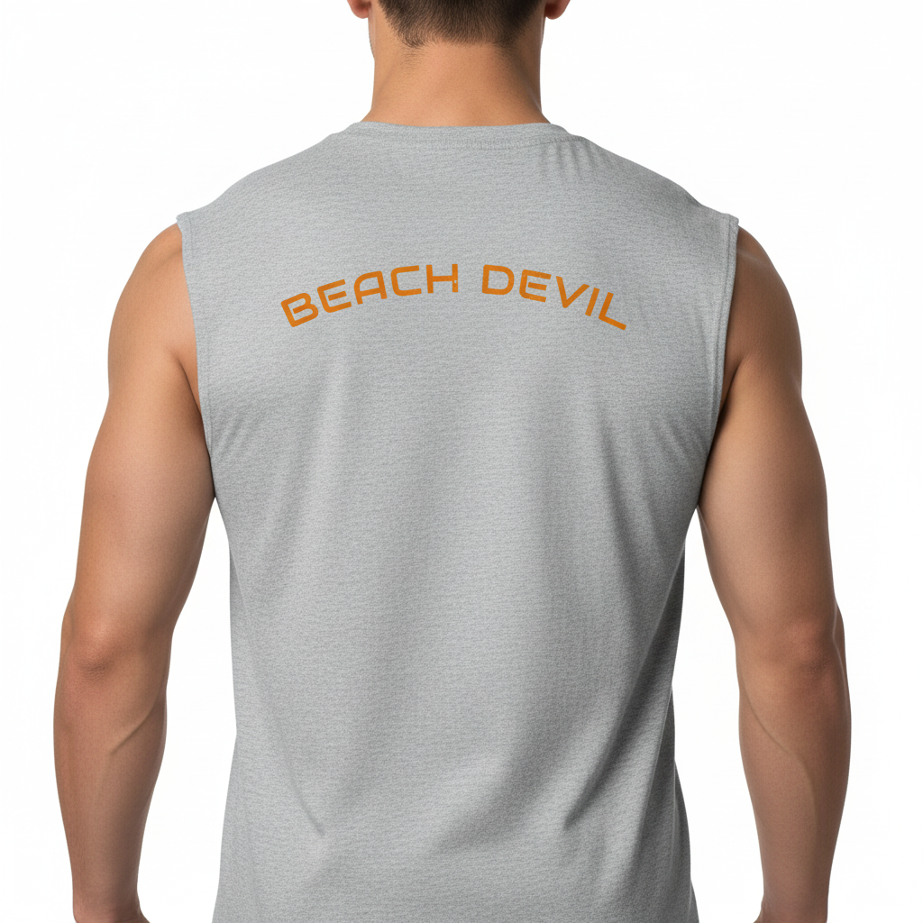 Are You A Beach Devil? - Jersey Muscle Tank! Back & Front Design