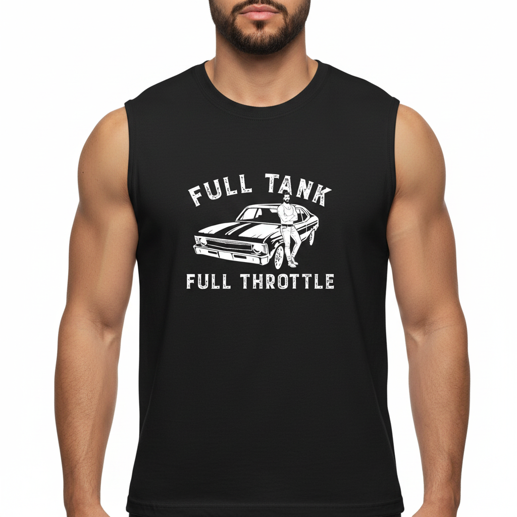 Full Tank! Full Throttle! Retro Muscle Sports Car - Muscle Tank