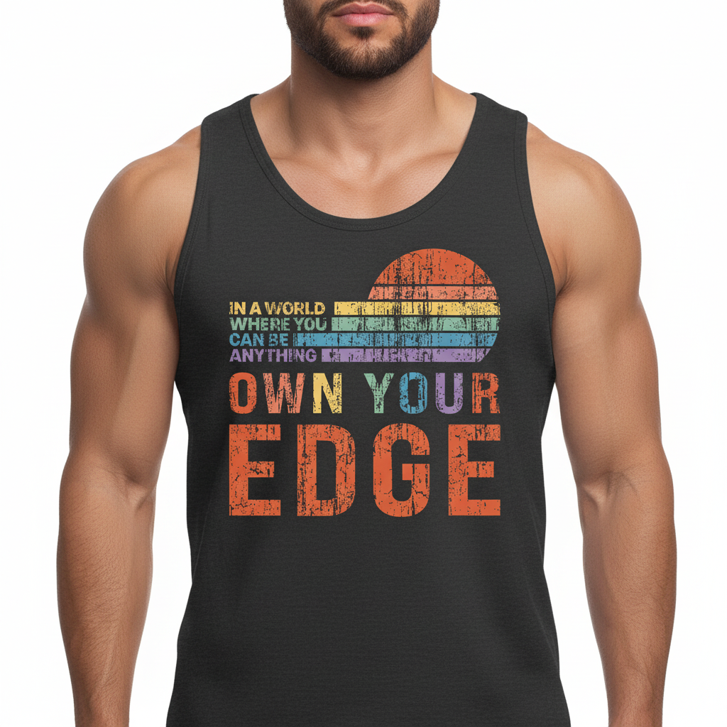Own Your Edge Retro Pride Tank Top