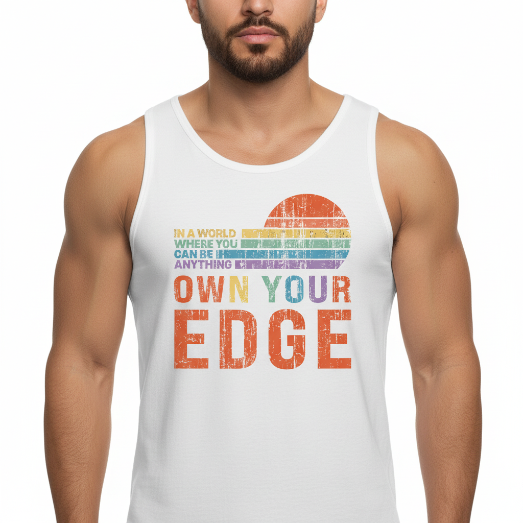 Own Your Edge Retro Pride Tank Top