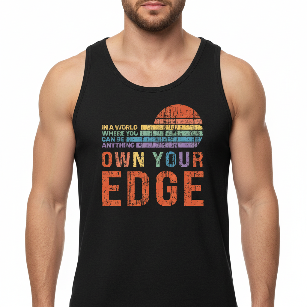 Own Your Edge Retro Pride Tank Top