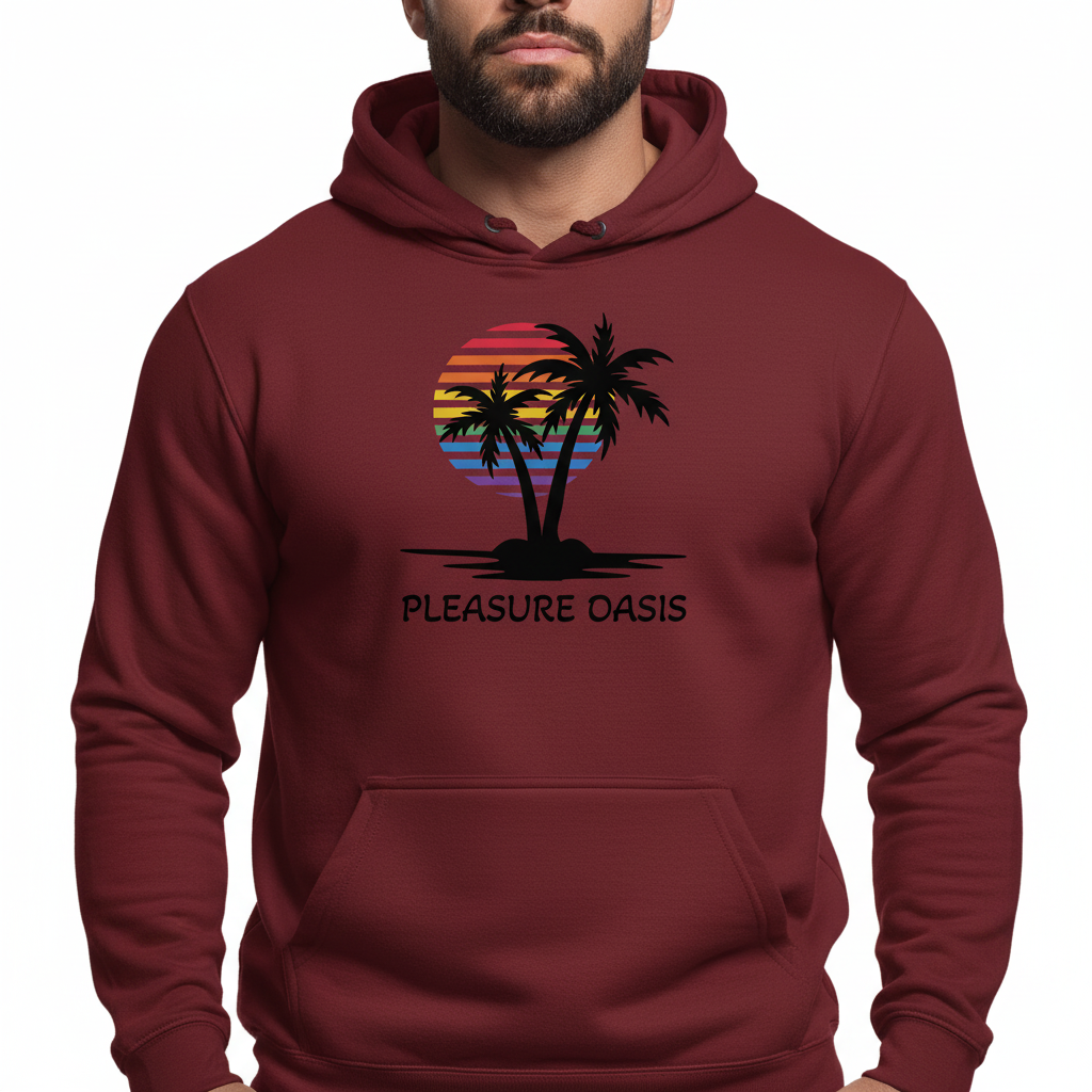 Pleasure Oasis - Hoodie - Black Palm Tree