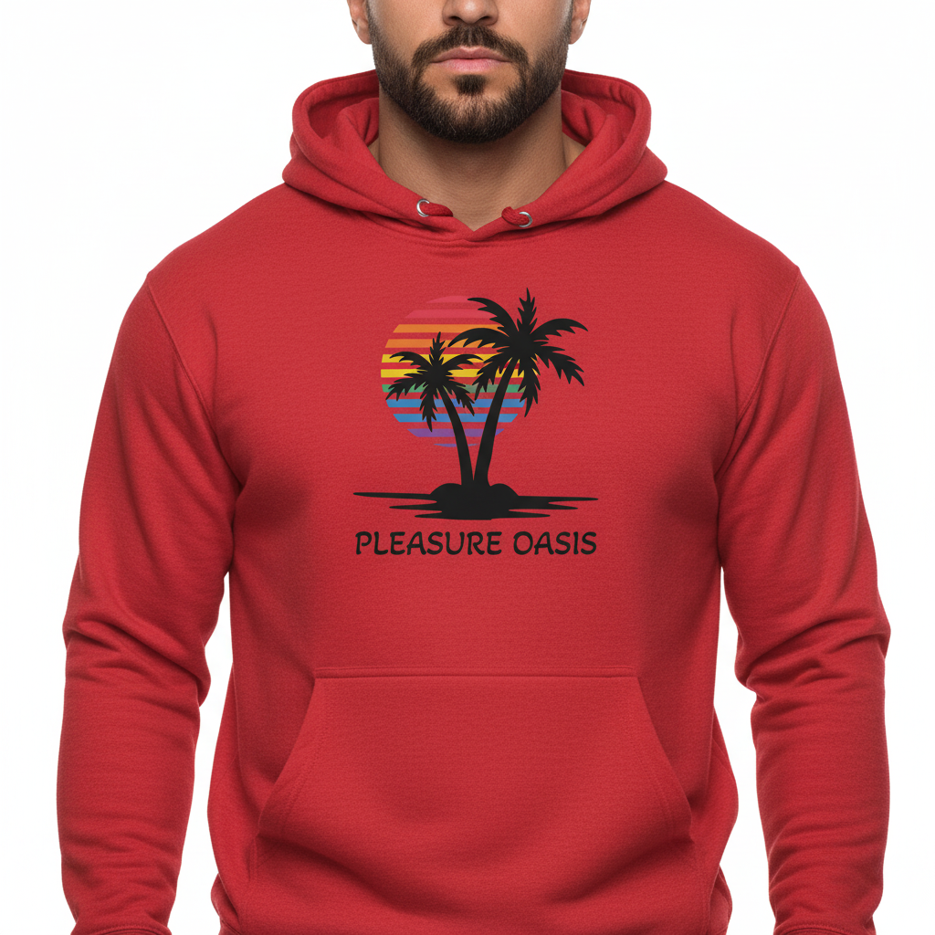 Pleasure Oasis - Hoodie - Black Palm Tree