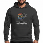 Pleasure Oasis - Hoodie - Black & White Palm Tree