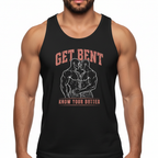 Get Bent! Know Your Butter! Red & White Tank Top