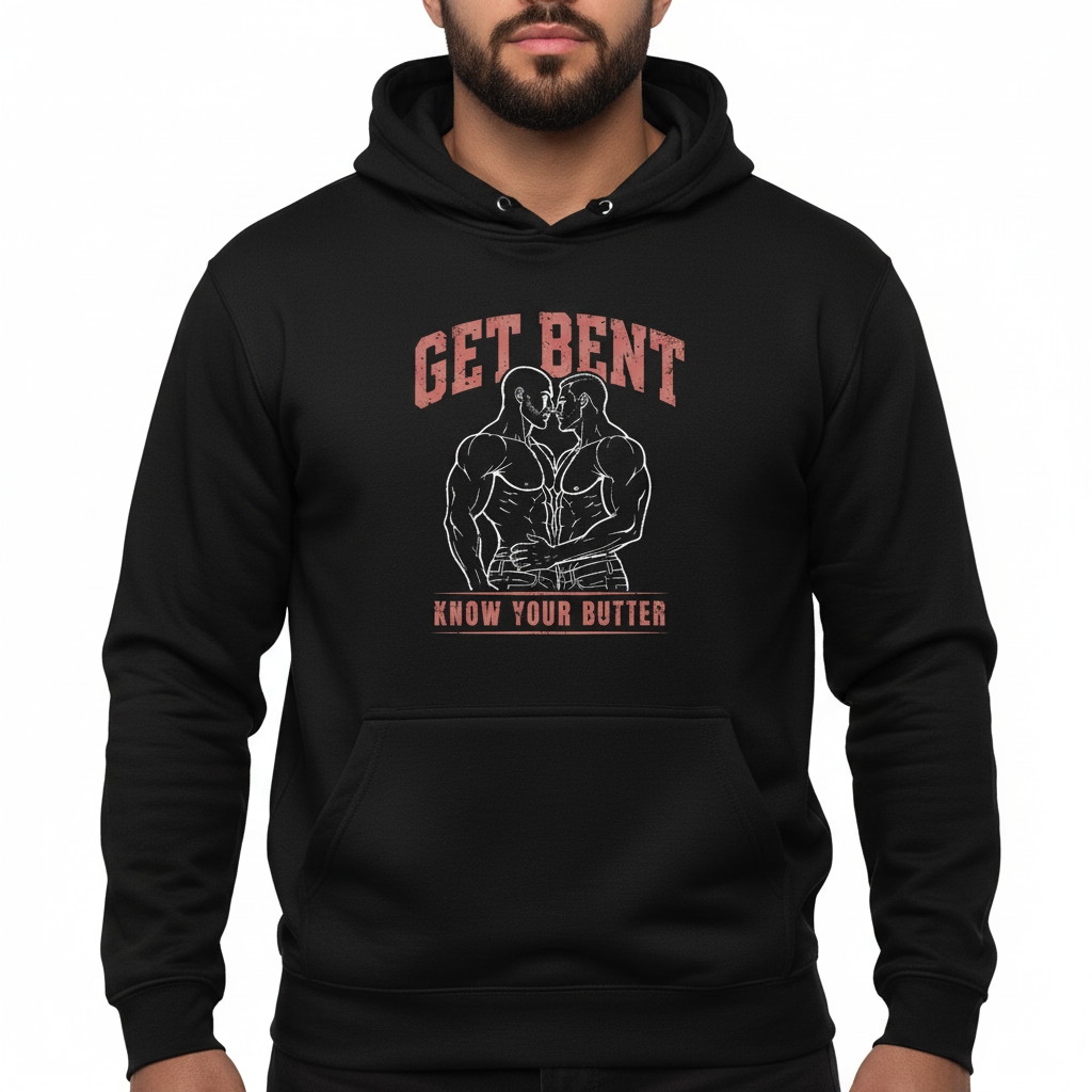 Get Bent! Know Your Butter! Red & White Hoodie