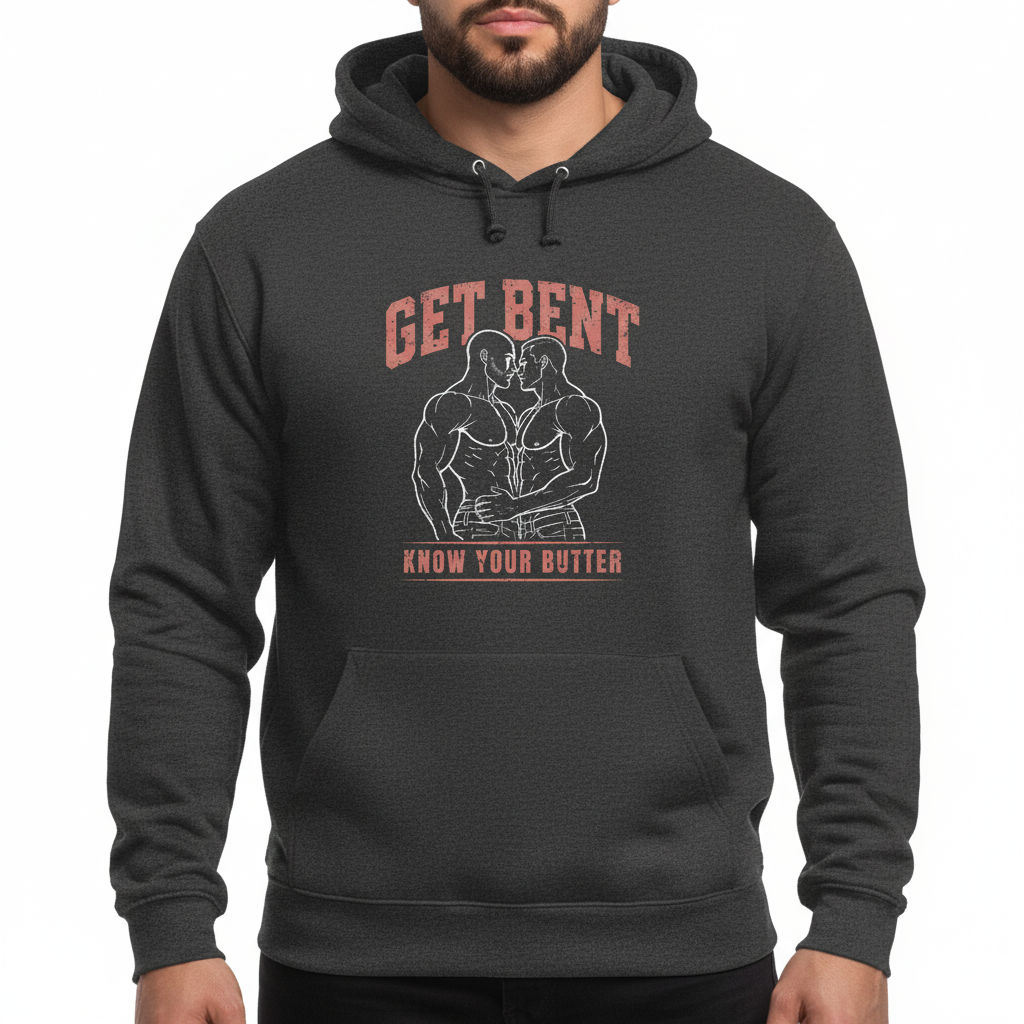 Get Bent! Know Your Butter! Red & White Hoodie