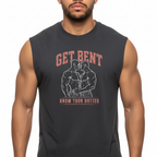 Get Bent! Know Your Butter! Red & White Muscle Tank