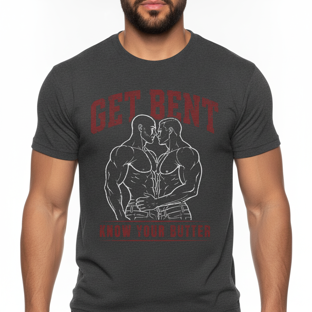 Get Bent! Know Your Butter! Red & White T-Shirt