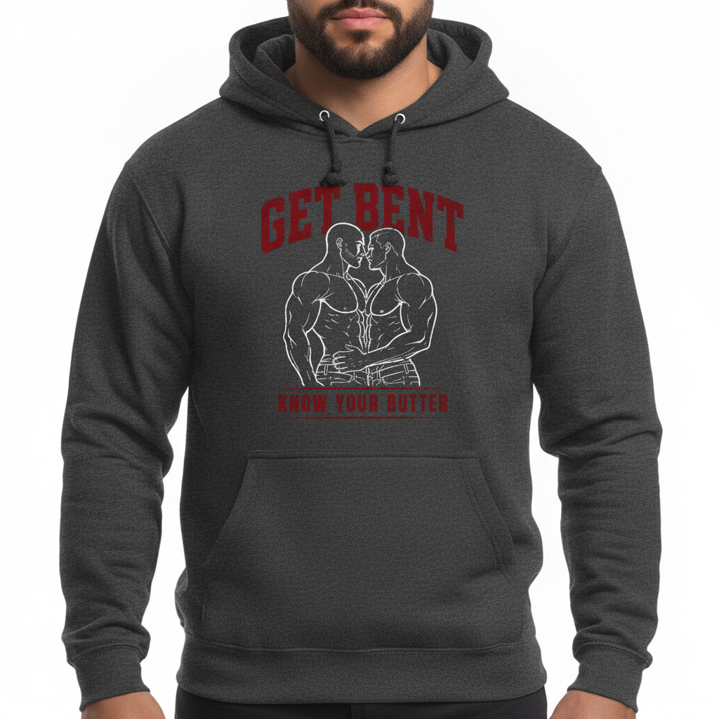 Get Bent! Know Your Butter! Red & White Hoodie